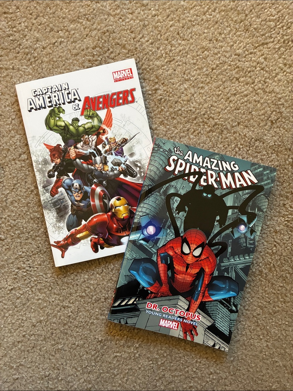 Marvel Books “Captain America & Avengers” & “The Amazing Spider-Man Dr. Octopus”